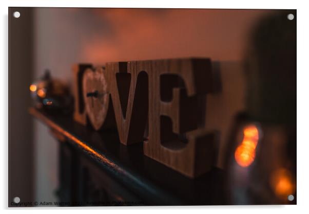 Love Clock Acrylic by Adam Warren
