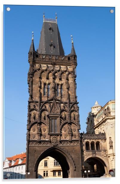 Powder Tower In Prague Acrylic by Artur Bogacki