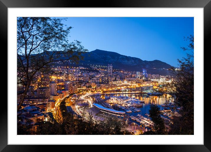 Evening In Monaco Framed Mounted Print by Artur Bogacki