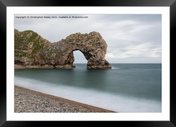 Durdle Door Framed Mounted Print by Christopher Keeley