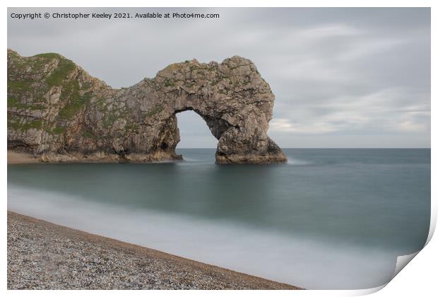 Durdle Door long exposure Print by Christopher Keeley