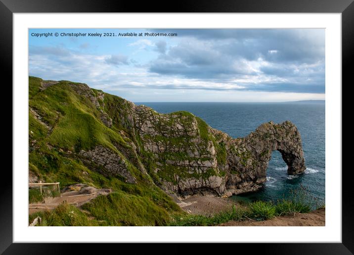Durdle Door on the Jurassic Coast Framed Mounted Print by Christopher Keeley