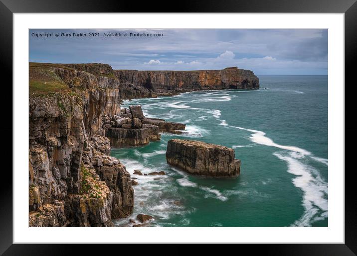 St. Govan's Head, Pembrokeshire Framed Mounted Print by Gary Parker