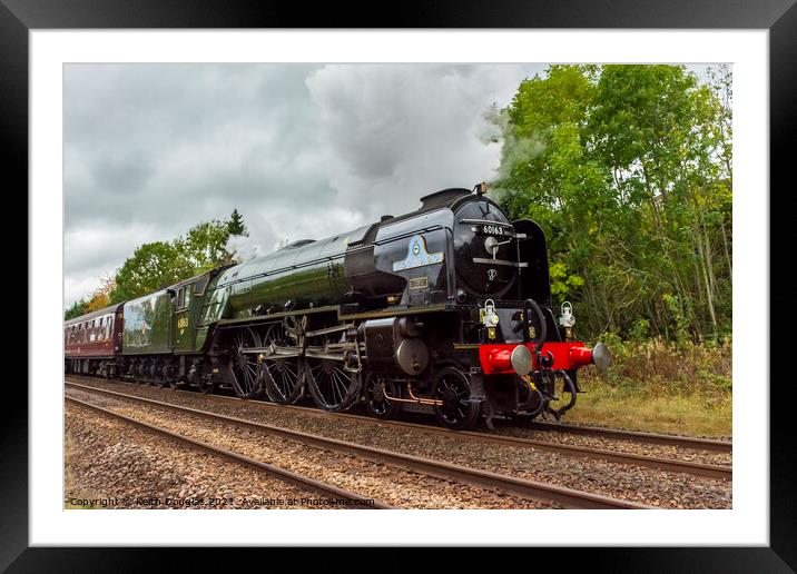 Tornado steam locomotive leaves Appleby Framed Mounted Print by Keith Douglas