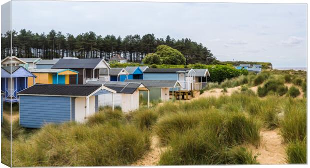 Hunstanton beach huts panorama Canvas Print by Jason Wells