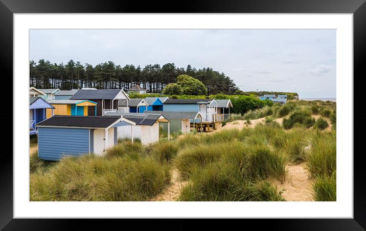 Hunstanton beach huts panorama Framed Mounted Print by Jason Wells