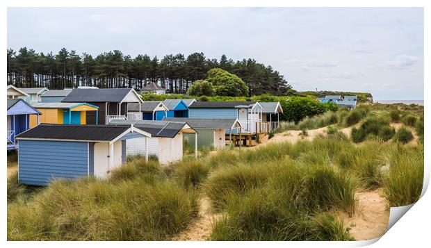 Hunstanton beach huts panorama Print by Jason Wells
