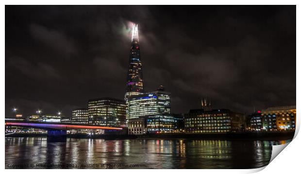 The Shard and The Thames Print by Mike Lanning