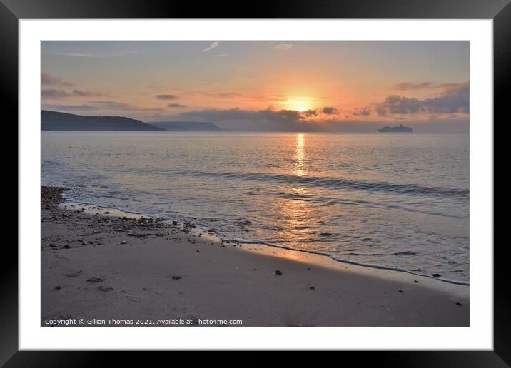 Calming Sunrise  Framed Mounted Print by Gillian Thomas