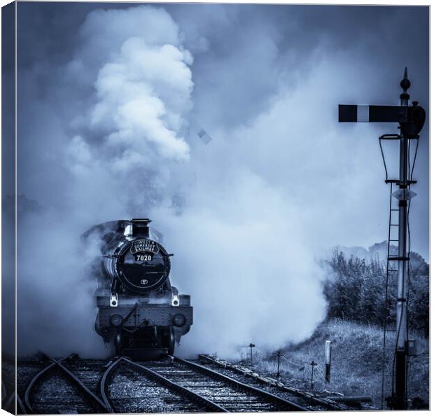 Black and White Steam Canvas Print by Mike Lanning