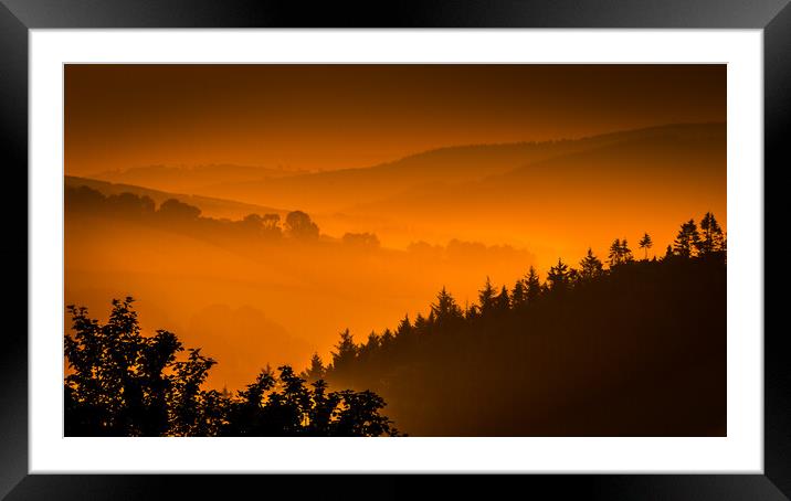 Golden Hour on Exmoor Framed Mounted Print by Mike Lanning