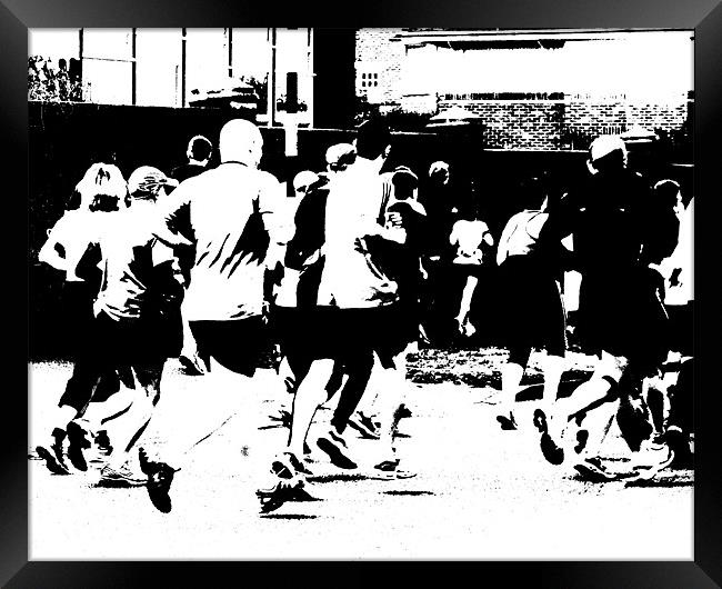 Hastings Half Marathon Framed Print by Sharon Lisa Clarke