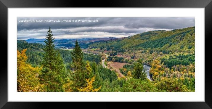 A panoramic view from The Pine Cone View Point Framed Mounted Print by Navin Mistry
