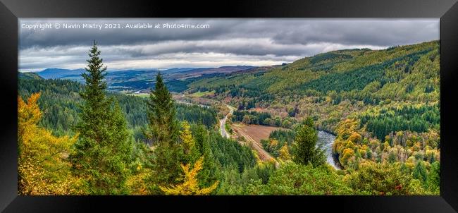A panoramic view from The Pine Cone View Point Framed Print by Navin Mistry