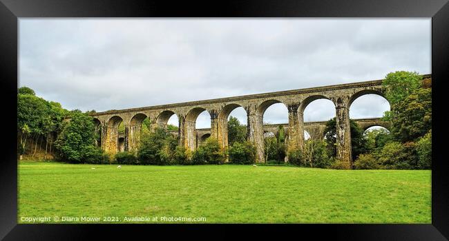  Aqueduct and Viaduct Chirk Wales Framed Print by Diana Mower