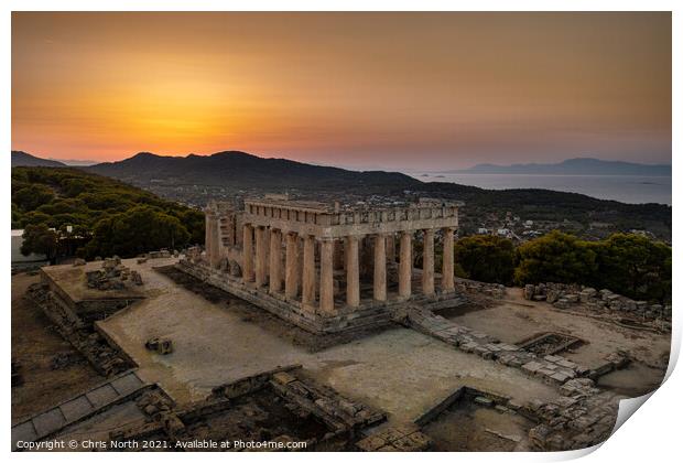 The Temple of Aphaia. Print by Chris North