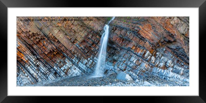Sandymouth Falls Framed Mounted Print by David Hare