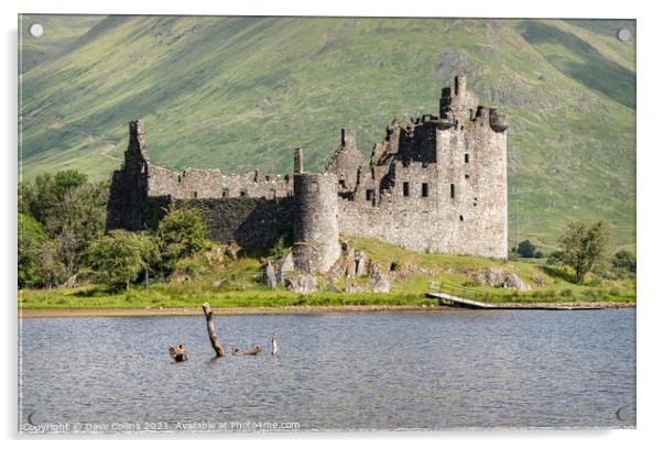 Kilchurn Castle on the edge of Loch Awe, Argyll And Bute, Scotland Acrylic by Dave Collins