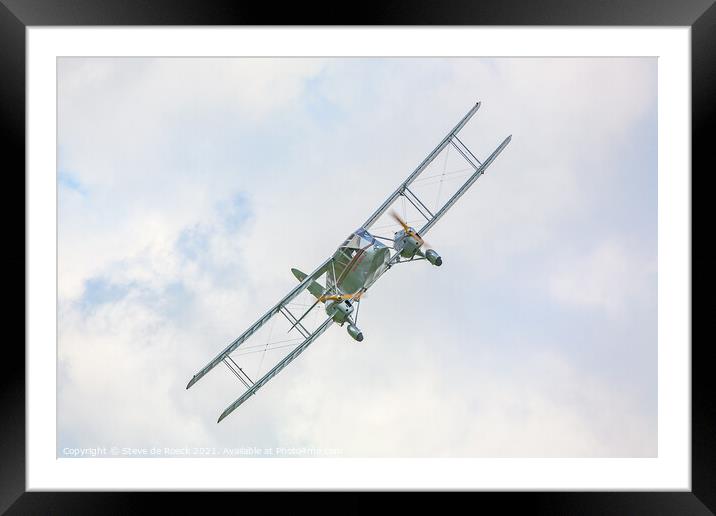 de Havilland DH84a Dragon G-ECAN Framed Mounted Print by Steve de Roeck