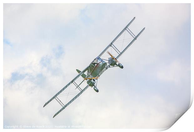 de Havilland DH84a Dragon G-ECAN Print by Steve de Roeck