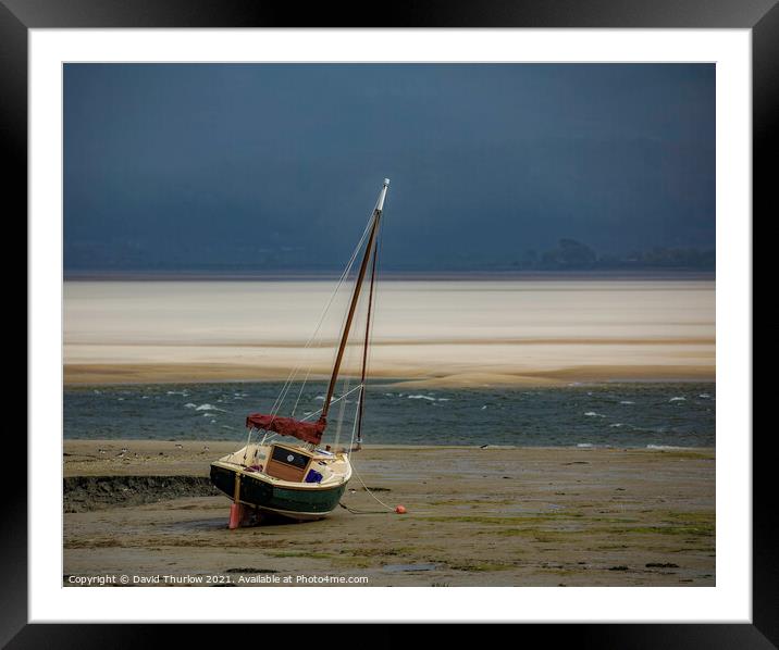 Waiting for the tide Framed Mounted Print by David Thurlow