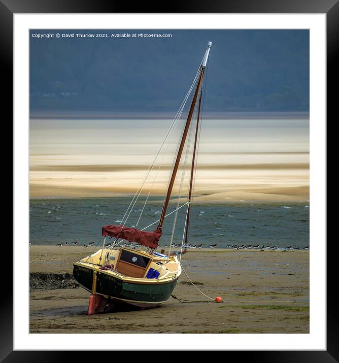Waiting for the tide Framed Mounted Print by David Thurlow