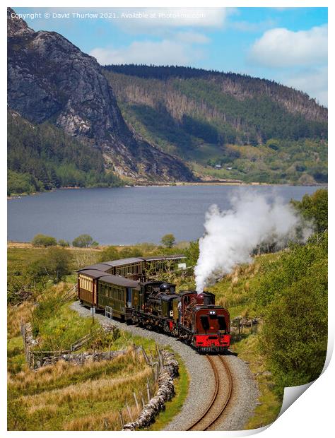 Double headed Garratts on the Welsh Highland Rly Print by David Thurlow