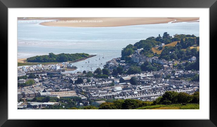 Porthmadog Harbour and Town Framed Mounted Print by David Thurlow