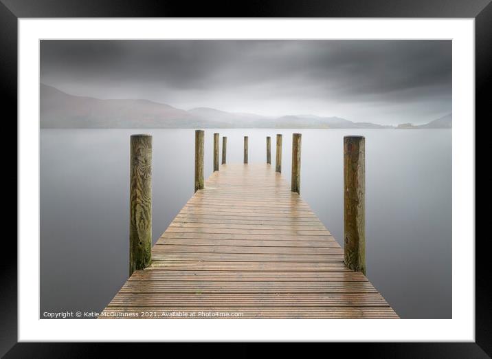 Ashness Jetty, Derwentwater, The Lake District Framed Mounted Print by Katie McGuinness