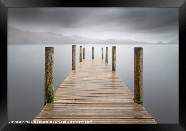 Ashness Jetty, Derwentwater, The Lake District Framed Print by Katie McGuinness