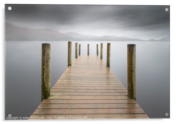 Ashness Jetty, Derwentwater, The Lake District Acrylic by Katie McGuinness
