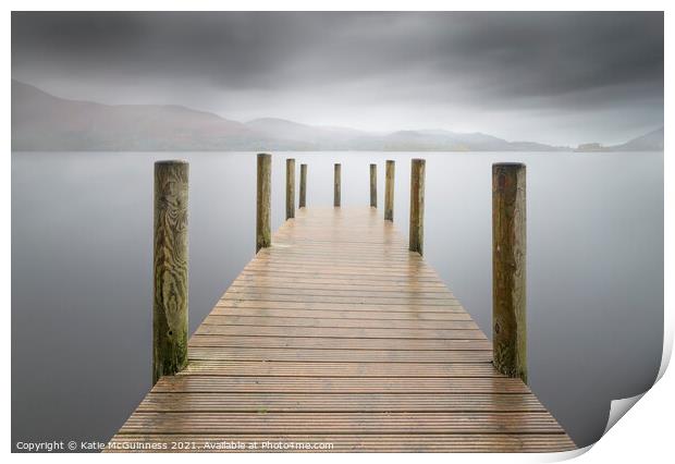 Ashness Jetty, Derwentwater, The Lake District Print by Katie McGuinness