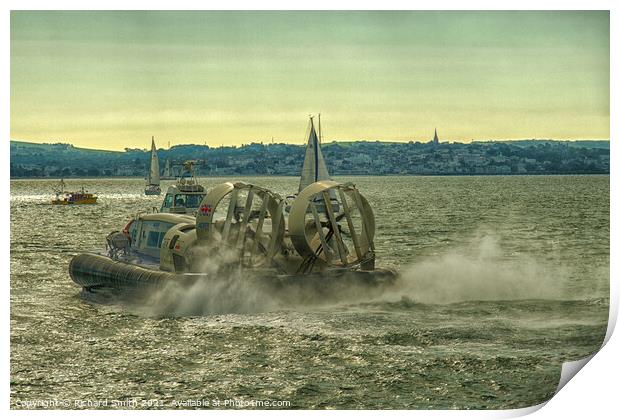 Hovercraft bound for Ryde Print by Richard Smith