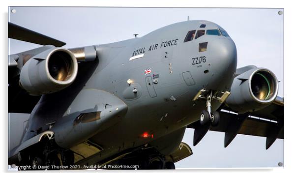 Boeing C-17 Approach Acrylic by David Thurlow