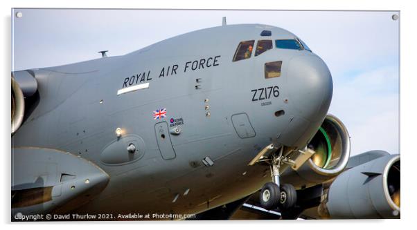 RAF C-17 Approach Acrylic by David Thurlow