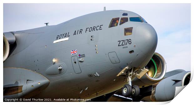 RAF C-17 Approach Print by David Thurlow