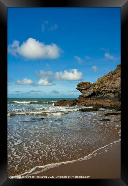 Carreg Bica, Llangrannog, Ceredigion, Wales Framed Print by Gordon Maclaren