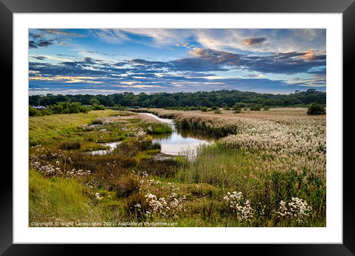 Yarmouth Salt Marsh Framed Mounted Print by Wight Landscapes
