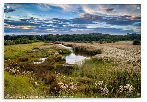Yarmouth Salt Marsh Acrylic by Wight Landscapes