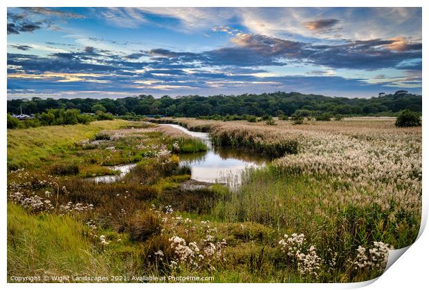 Yarmouth Salt Marsh Print by Wight Landscapes