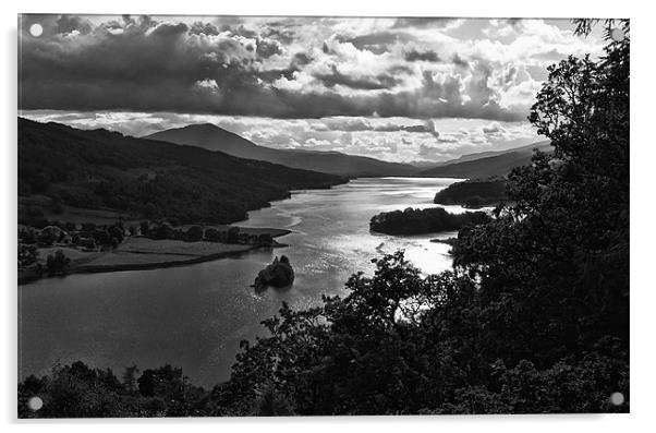 The Queen's View, Loch Tummel, Scotland Acrylic by Jacqi Elmslie