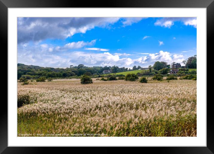 Yarmouth Marsh Isle Of Wight Framed Mounted Print by Wight Landscapes