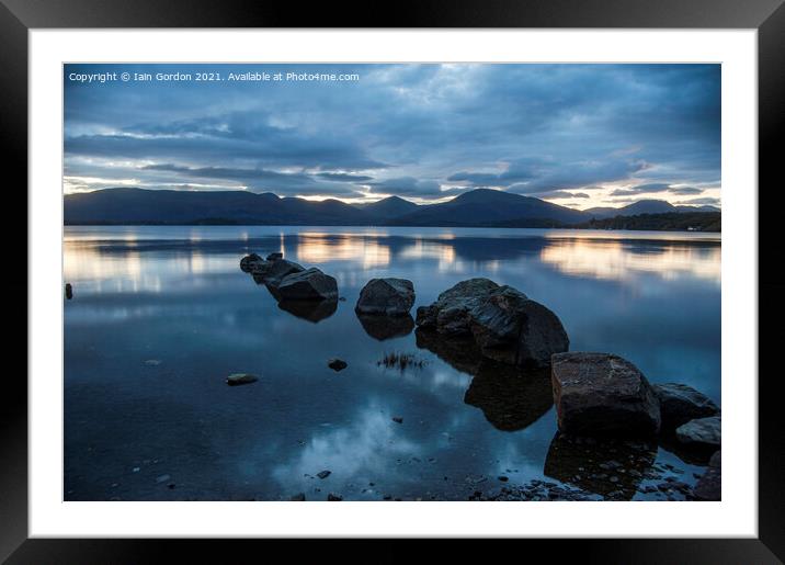 Long Exposure Loch Lomond Scotland  Framed Mounted Print by Iain Gordon