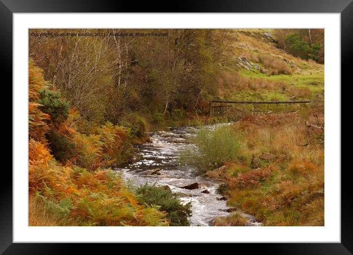 AUTUMN MOORS Framed Mounted Print by andrew saxton