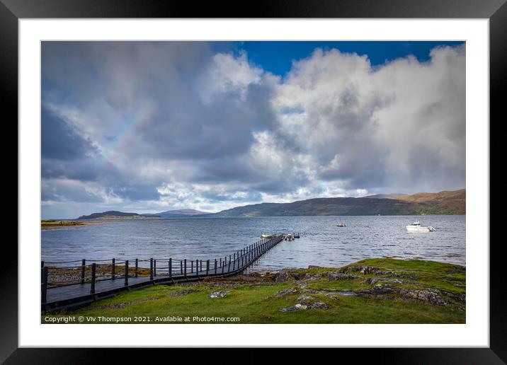 The Jetty - Mull Framed Mounted Print by Viv Thompson