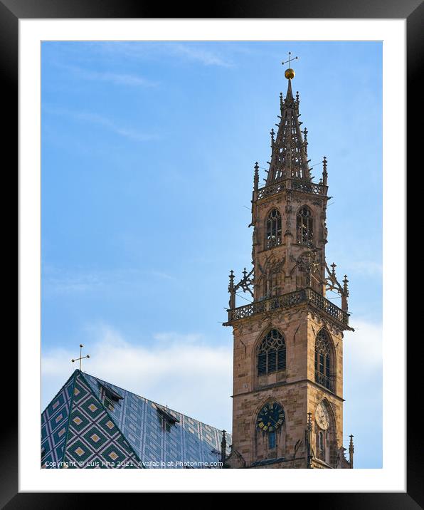 Duomo di Bolzano Church Cathedral on a summer day Framed Mounted Print by Luis Pina
