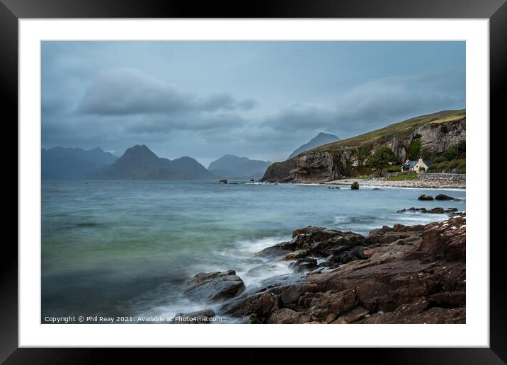 A moody Elgol Framed Mounted Print by Phil Reay