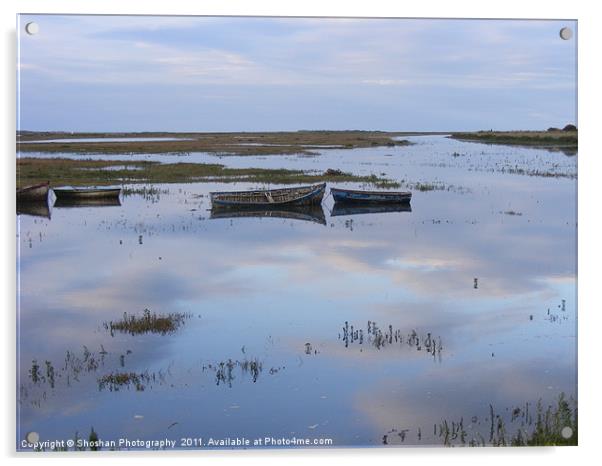 Brancaster Staithe at High Tide Acrylic by Shoshan Photography 