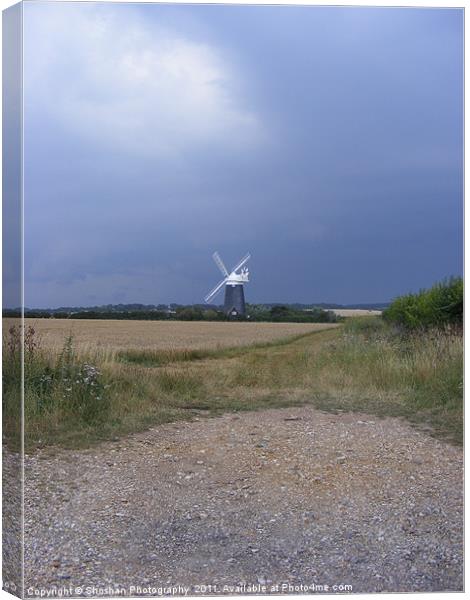 Windmill in the storm Canvas Print by Shoshan Photography 