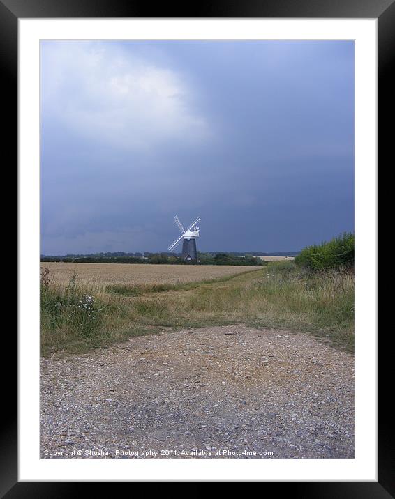 Windmill in the storm Framed Mounted Print by Shoshan Photography 